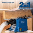 Scheppach Raboteuse & Dégauchisseuse compacte HMS850 | Puissance 1250W | 2 fers en acier rapide | Largeur de rabotage 204mm | Hauteur de passage 120mm | Régime de l'arbre 8500-1min - 6