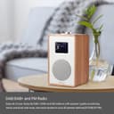LEMEGA CR4 Radio numérique Dab/Dab+/FM avec Bluetooth,Radio Dab Portable alimentée par Le Secteur,Horloge à Deux alarmes avec Snooze,Affichage Couleur,Effet Bois (Noyer) - 3