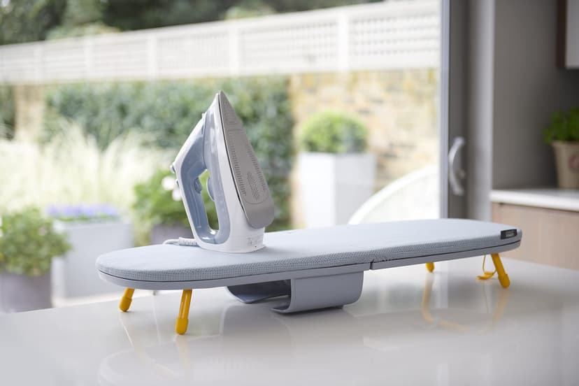 Joseph Joseph Pocket Folding Space-Saving, Compact table-top Ironing Board Regular, Grey/Yellow - 8
