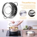 Panier Vapeur Inox, Panier à Vapeur pour LéGumes, Insert pour Cuisson à Vapeur, 20 cm de DiamèTre IntéRieur, en Acier Inoxydable 304 de Qualité Alimentaire,Durable,Cuit Plus Sainement,Plus Rapidement - 4
