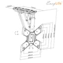 EasyLife Support TV Plafond Motorisé et pivotant, intégration Smart Home, Support VESA Jusqu’à 400x400 pour TV LCD/OLED, Moniteur, écran, Smartboard, 23–55 Pouces, 30 kg – Noir - 9