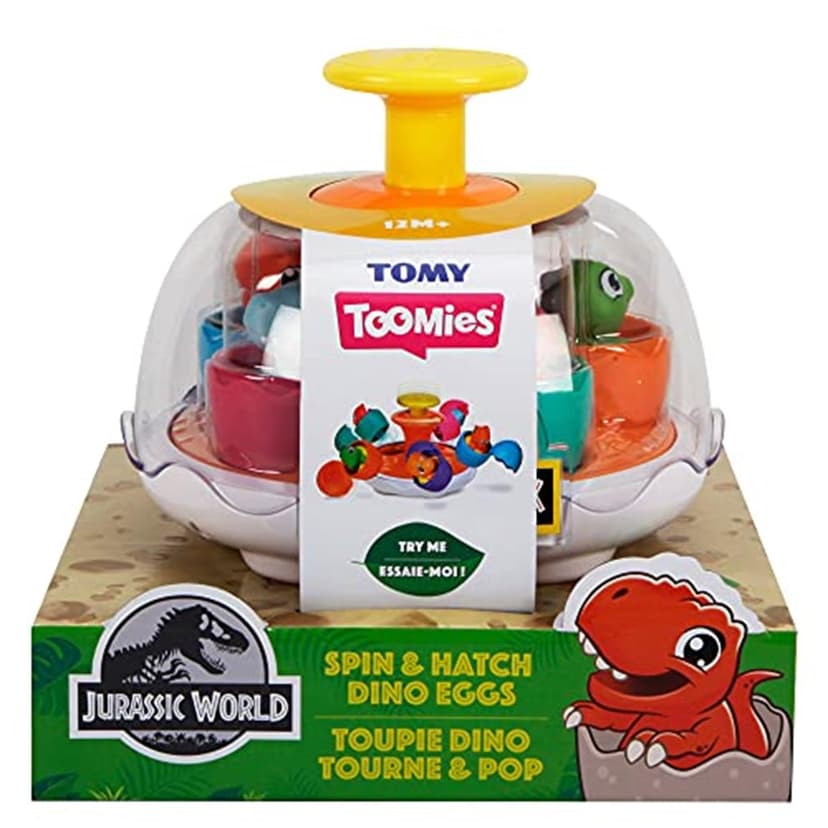 Toomies E73252 Tomy Spin & Hatch Dino Eggs, Dinosaur Children, Jurassic World, Educational Shape Sorter with Colours and Sound, Toy for Baby Boys & Girls Aged 1, 2 & 3 Years Old, Multicoloured - 9