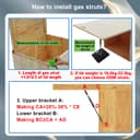 2Pcs 350MM 200N Universal Gas Struts with Ball Joint Heads Heavy Duty Gas Shock Absorber Springs for Cabinets Boat Cover Hatch Storage Box (Weight of suitable lid 36-50LB), 350MM-200N - 4