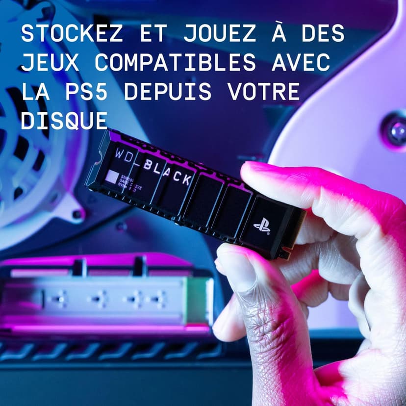 WD_BLACK SN850P 8 To PS5 SSD, Officiel pour PlayStation 5, Lecture jusqu'à 7200 Mo/s, Dissipateur Thermique Inclus - 6