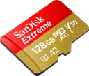 SanDisk 128 Go Extreme carte microSDXC pour caméras embarquées et drones + Adaptateur SD + RescuePRO Deluxe, jusqu'à 190 Mo/s, avec performances A2 App, UHS-I , Classe 10, U3, V30 - 3