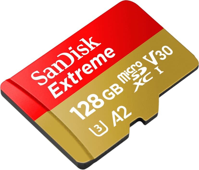 SanDisk 128 Go Extreme carte microSDXC pour caméras embarquées et drones + Adaptateur SD + RescuePRO Deluxe, jusqu'à 190 Mo/s, avec performances A2 App, UHS-I , Classe 10, U3, V30 - 3