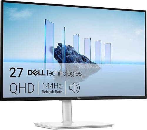Dell 27 Plus USB-C Monitor - S2725DC, QHD (2560x1440), 144Hz, IPS, 1ms MPRT, AMD FreeSync, 99% sRGB, Height Adjust, Built-in Speakers, 2 USB-C, DisplayPort, HDMI, 2 USB-A, 3 Year Warranty, White