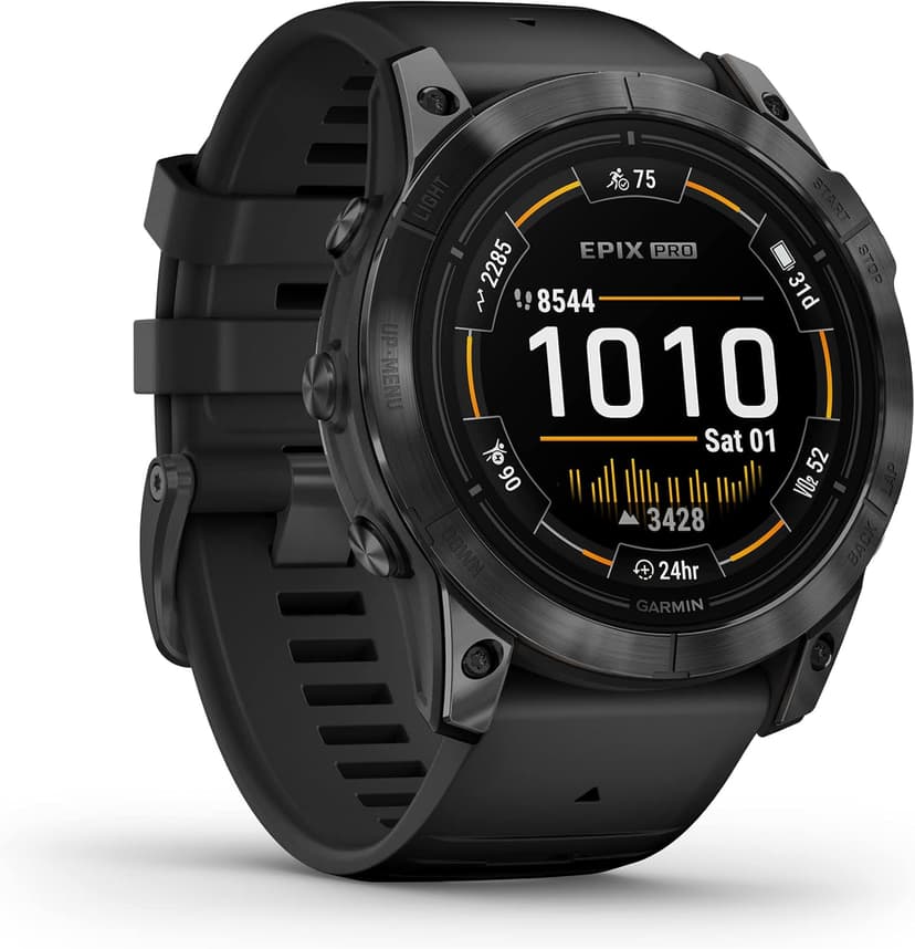 Garmin epix PRO Gen 2, 51mm Premium GPS smartwatch, AMOLED touchscreen, multisport, advanced health & training features, built-in flashlight, adventure watch with up to 31 days battery life, Black - 1
