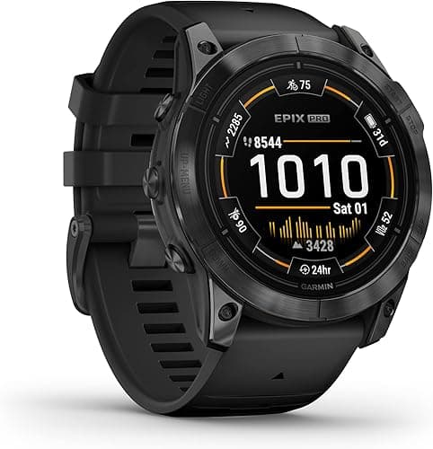 Garmin epix PRO Gen 2, 51mm Premium GPS smartwatch, AMOLED touchscreen, multisport, advanced health & training features, built-in flashlight, adventure watch with up to 31 days battery life, Black