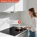 KICHPOWER Plaque Induction 4 Feux, 1 Zone Flexible, Plaque Induction 60cm Encastrable, Plaque de Cuisson électrique, Boost Fonction, Commande Tactile, 6000W, 9 Niveaux de puissance, Minuterie 1-99 Min - 5