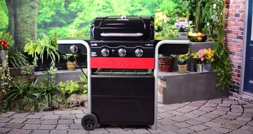 Char-Broil Gas2Coal Hybrid Grill - Griglia per barbecue a gas e carbone a 3 fuochi, finitura nera - 8