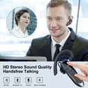 New Bee Main Libre Bluetooth Oreillette, Casque sans Fil Bluetooth avec Microphone 60 Jours en Veille Casque Mains Libres avec Microphone Casque pour iPhone Samsung, HTC, LG, Sony, PC (Noir) - 6
