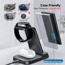 Wireless Charger for Samsung, 3 in 1 Wireless Charging Station for Galaxy S25 Ultra/S24/S23/Z Flip 7/Fold 6, Stand for Samsung Galaxy Watch 8/8 Classic/Ultra/7/6/5, Phone Charger for Galaxy Buds 3/Pro - 5