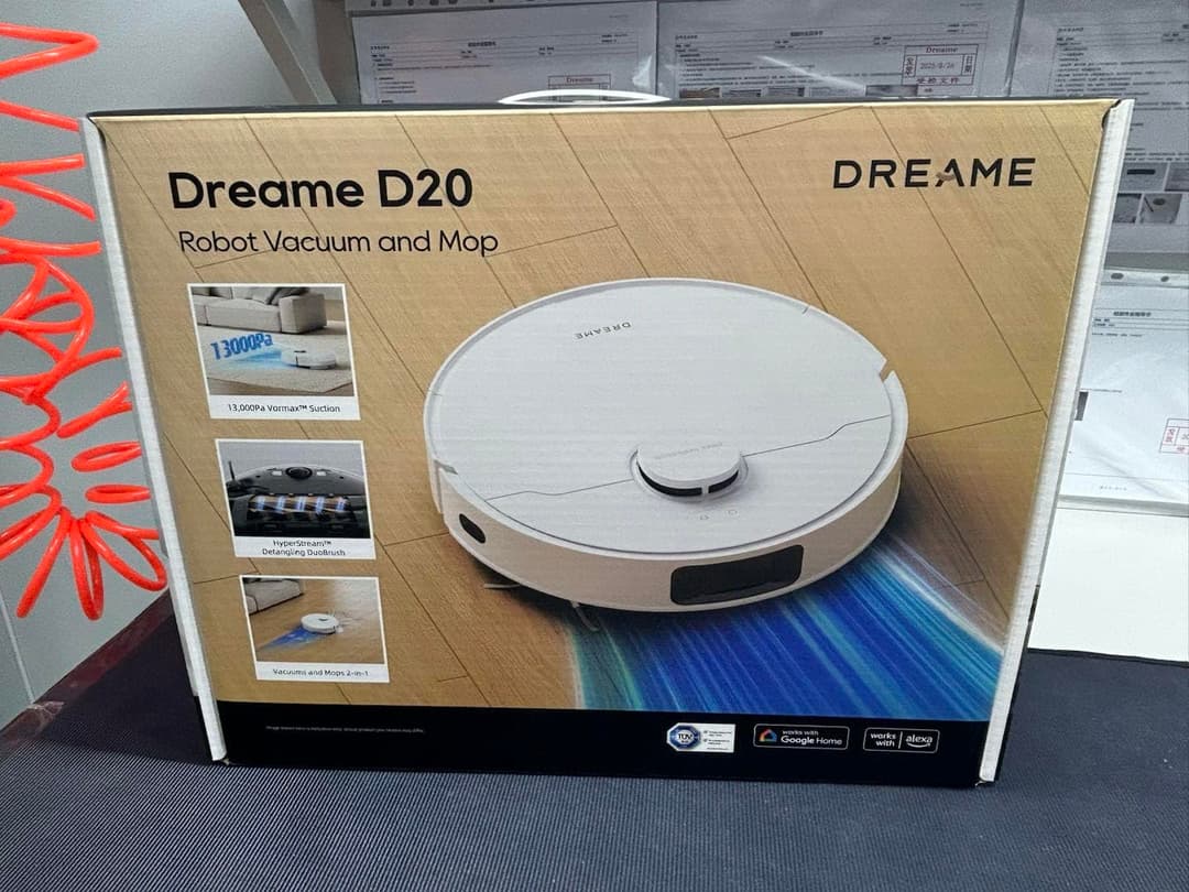 DREAME D20 Robot Aspirateur, 13 000 Pa, Brosse Duo pour P…