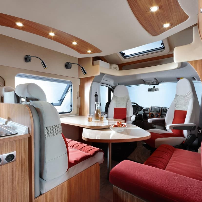 ERWEY 2pcs Lampes de Lecture LED 12V pour camping-car avec col de cygne flexible et port de charge USB 3000K blanc chaud DC 10-30V éclairage intérieur pour bateau caravane yacht, noir - 7