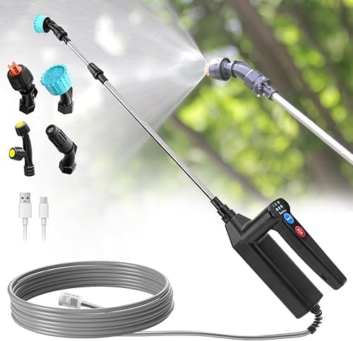 SYLSTAR Battery Powered Sprayer 8M Hose, 26.2inch Electri…