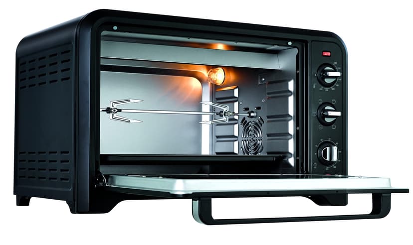 Moulinex Four électrique 39 L, 7 modes de cuisson, Chaleur tournante, Thermostat réglable jusqu’à 240° C, Tournebroche, Minuteur 120 min, Grille réversible, Optimo noir OX485810 - 2