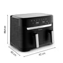 Moulinex Friteuse sans huile, Capacité 8,3 L, Jusqu'à 8 personnes, 7 programmes automatiques, Ecran tactile digital, Économie d'énergie, Air Fryer, Application dédiée, Easy Fry Dual EZ901820 - 8