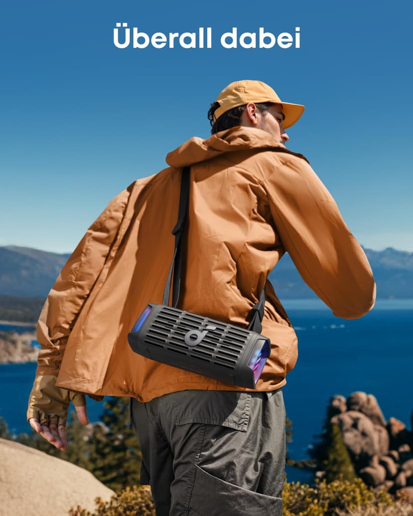 soundcore Boom 3i by Anker, Rugged Outdoor Speakers, IP68 Waterproof, Floating Playback, Saltwater Resistant, 50W Portable Speaker, Bluetooth 5.3, 16-Hour Playtime, TWS, Kayaking/Fishing/Camping - 7