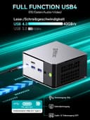 GMKtec M8 AMD Ryzen 5 Mini PC Windows 11 PRO 6650H (Beat 7430U, 6C/12T 4.50Ghz),16GB LPDDR5x 6400MHz RAM + 512GB Hard Drive PCle SSD/Dual NIC LAN 2.5GbE/Oculink/USB4/HDMI/USB-C/Micro PC - 8