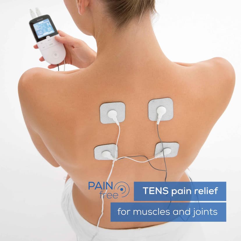 Beurer EM49 PainFree Digital TENS and EMS Machine | Drug-free natural pain relief | 3-in-1 pain relief, rehabilitation and massage | 70 training programmes | 2 channels | 4 self-adhesive electrodes - 2