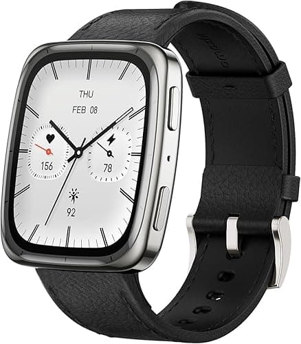 Amazfit Active 2 Smart Watch for Men Women, 43mm, NFC Payment, 1.75" AMOLED Display, Offline Maps, GPS, 10 Day Battery, 160+ Sports, Water Resistant, Heart Rate & Sleep Tracker for Android & iPhone