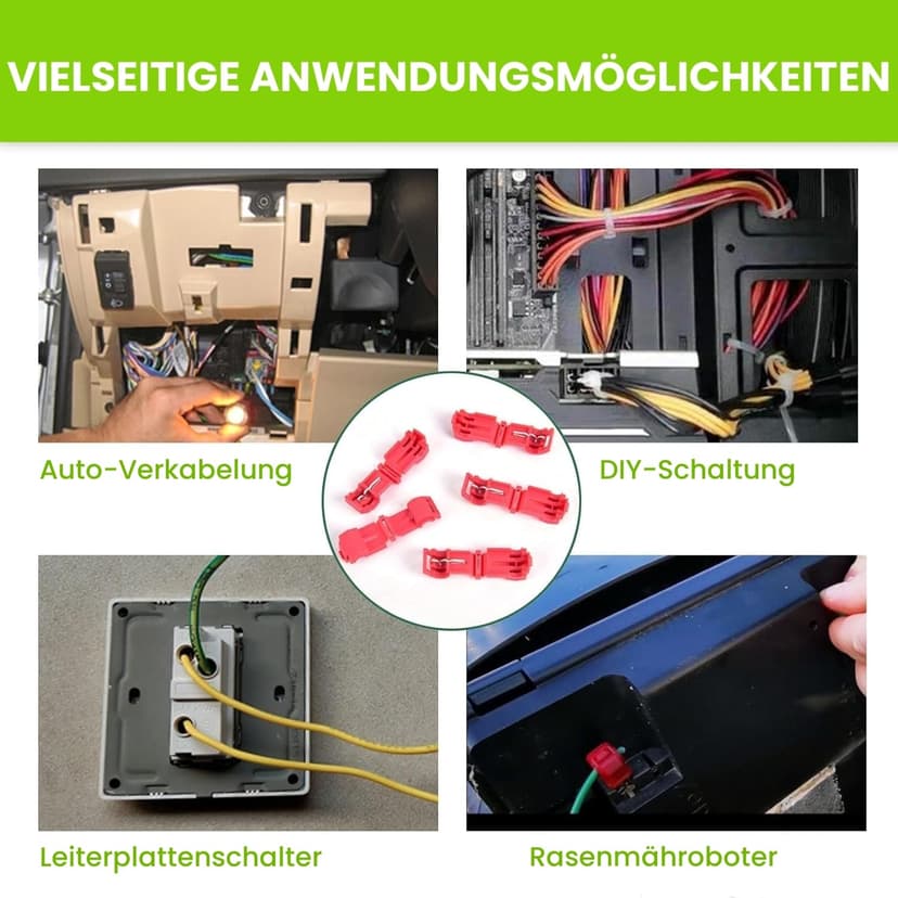 Pack of 20 Connection Terminals, Clip for Cable for Robotic Lawnmowers, Boundary Cable Charging Station, T-Branch Connector, Quick Connector, Power Thief Lawnmower e.g. Husqvarna, Gardena, Lawn Robot - 8