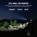 OLIGHT Baton 4 LED Small Torch Rechargeable up to 1300 Lumens, 170 m Light Range, Super Bright Mini Torch with 6 Modes, 30 Days Running Time, Strong Flashlight, IPX8 for Everyday Use, Orange - 2