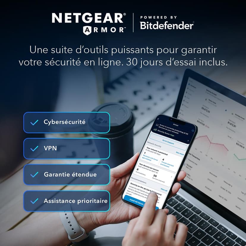 NETGEAR Orbi, Système Mesh WiFi 7, RBE773, 3-Pack, Jusqu'à 11 Gbps, Couvre jusqu'à 540 m², 100 appareils, 2.5GB Internet Port, Tri-Band BE11000, Compatible Murs épais et Toutes Box Internet - 9