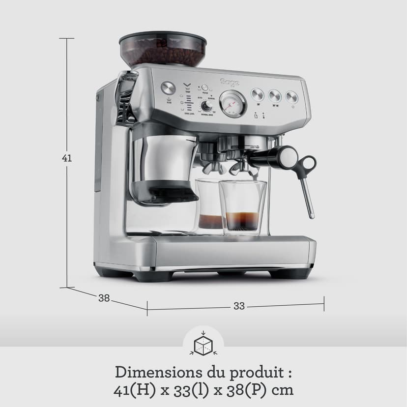 Sage - The Barista Express Impress - Assisted Jam Bean Coffee Machine with Milk Frother, Brushed Stainless Steel - 7