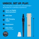 Carry-on Digital Wind Instrument - 10 Instrument Voices, Built-In Speaker, USB Rechargeable Battery, Headphones Output, Midi Over Bluetooth, Digital Recorder - Black - 5