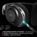 SteelSeries Casque Arctis Nova 3P Wireless - Appli Mobile Companion - Batterie 40h - Haut-parleurs magnétiques en néodyme - 2,4 GHz/Bluetooth - Micro détachable - PS5, PS4, PC, Switch, Mobile -Noir - 4