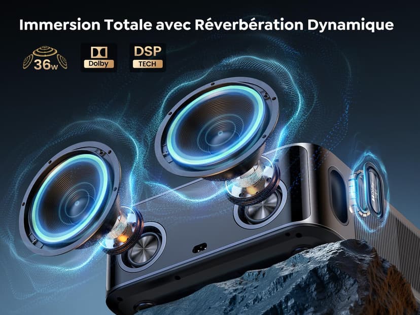 【1500 ANSI/Compatible Netflix】Vidéoprojecteur 4K Dolby 36W, AI Auto Focus/Keystone TOPTRO Projecteur Video WiFi6 Bluetooth FHD 1080P, 2*18W Haut-Parleurs Rétroprojecteur 4K Home Cinéma Extérieur/PS5 - 3