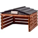 dobar® Garage pour Robot Tondeuse en Bois avec Toit Amovible, abri pour Robot à Gazon, avec Panneau Personnalisable, 78,5 x 74 x 52,5 cm, Marron/Noir - 1
