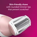 PHILIPS Lady Shaver Series 6000 Wireless Razor with 6 Accessories Body Exfoliating Glove Bikini Zone Trimmer (Model BRL146/00), White/Pink - 2