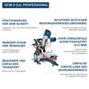 Bosch Professional GCM 8 SJL Sliding Mitre Saw (216 mm Blade, 70 mm Vertical, 312 mm Horizontal Cut Capacity, 2 Saw Blades, Dust Extraction System, Lightweight, Compact Design, Amazon Exclusive Set) - 2