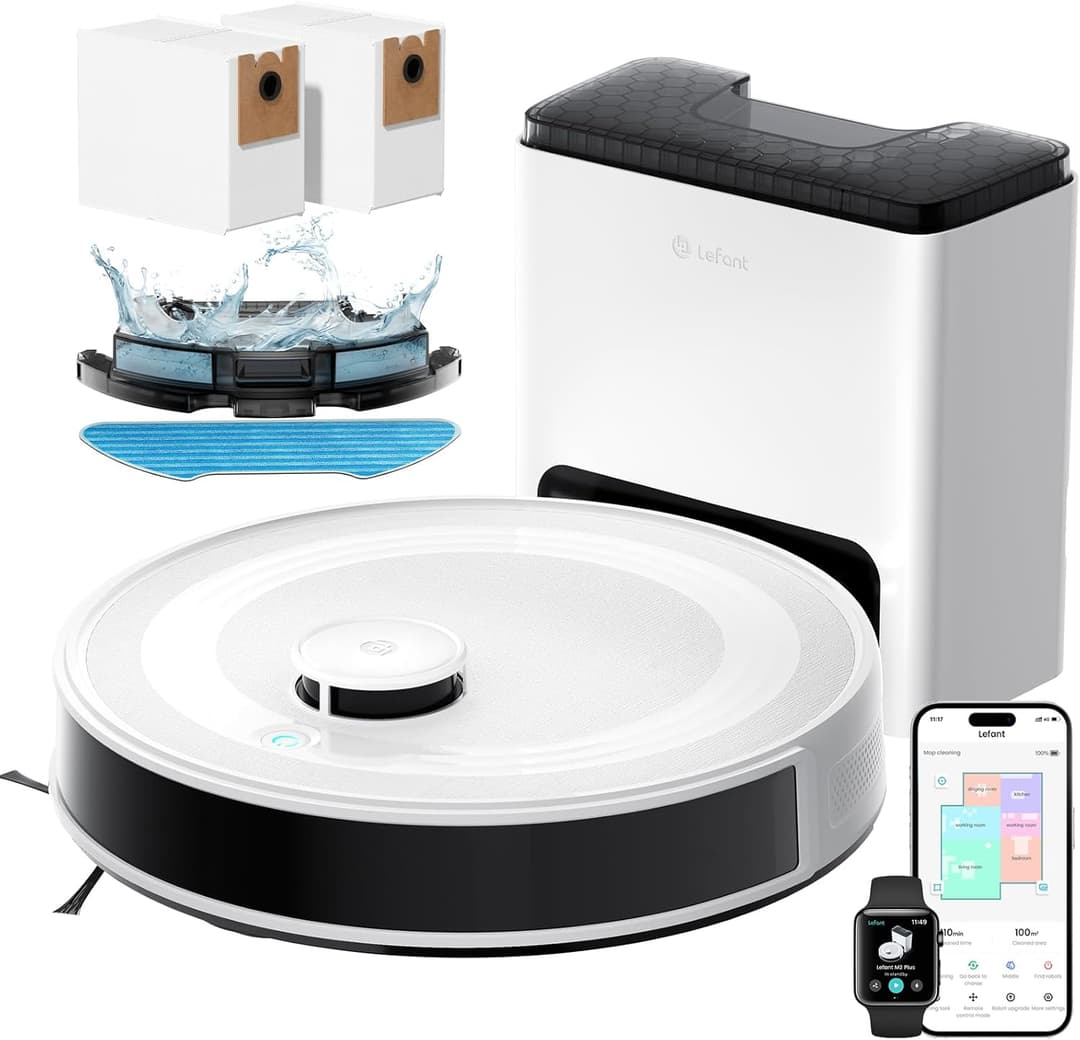 Lefant M2 Plus Robot Vacuum Cleaner 6000Pa with Automatic…