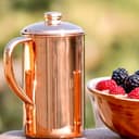 100% Pure Copper Jug1500 ml With 2 Tumblers | Drinking Water Plain Pitcher With Glasses | Copper Jug Set With Lid & Cups | Handle Water Bottle | Ayurveda Health Benefits - 6