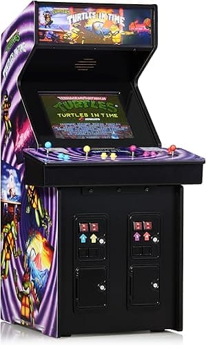Numskull Quarter Arcades TMNT Turtles In Time Collector's Edition Mini Arcade - 1/4 Scale Authentic Wooden Replica, Original ROM, Rechargeable Battery & 3W Speakers for Retro Enthusiasts [video game]