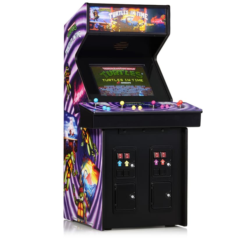 Numskull Quarter Arcades TMNT Turtles In Time Collector's Edition Mini Arcade - 1/4 Scale Authentic Wooden Replica, Original ROM, Rechargeable Battery & 3W Speakers for Retro Enthusiasts [video game] - 1
