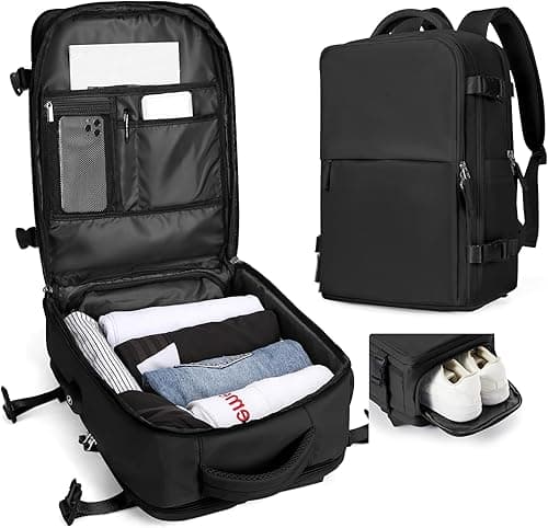 SZLX Ryanair Cabin Bags 40x20x25 Underseat Rucksack for plane Hand Luggage Bag Easyjet Cabin Bag 45x36x20 underseat Carry On Backpack Laptop Bag Women Travel Backpack Cabin Size with Shoe Compartment