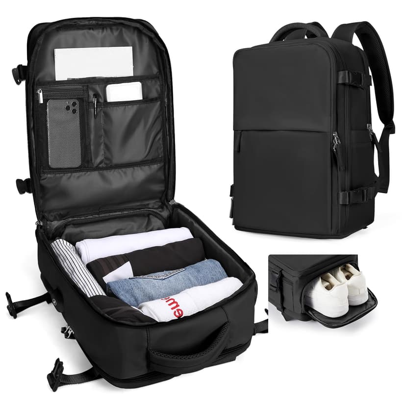 SZLX Ryanair Cabin Bags 40x20x25 Underseat Rucksack for plane Hand Luggage Bag Easyjet Cabin Bag 45x36x20 underseat Carry On Backpack Laptop Bag Women Travel Backpack Cabin Size with Shoe Compartment - 1