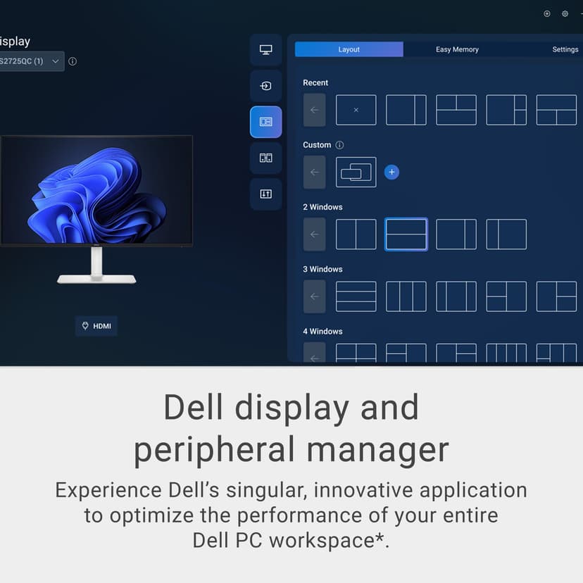 Dell 32 Plus Monitor - S3225QS, 4K UHD (3840x2160), 120Hz, VA, 4ms, AMD FreeSync Premium, 95% DCI-P3, HDR10, Height Adjust, Built-in Speakers, DisplayPort, 2 HDMI, 3 Year Warranty - 8