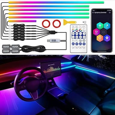 Bande LED Dreamcolor pour intérieur de voiture Tesla Mode…