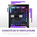 NZXT H7 Flow RGB | Mid-Tower ATX Airflow Case with RGB Fans | Supports Bottom Fans for Direct GPU Cooling | Includes 360mm Single-Frame Fan Unit | Cable Management | Black - 7