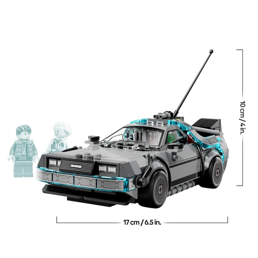 LEGO Speed Champions La Machine à Remonter Le Temps de Retour vers Le Futur - Jouet Voiture - Maquette avec Minifigurines de Doc Brown & Marty McFly - Cadeau pour Garçon, Fille & Fans dès 9 Ans 77256 - 8