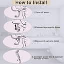 Bidet Hand Shower Personal Hygiene Set, Hand Stainless Steel Bidet Sprayer with 1.5 m Hose, Baby Cloth Nappy Spray Kit, Adjustable Spray Gun, Bidet Shower for Personal Hygiene - 5