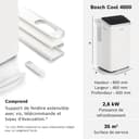 Bosch Cool 4000 Portable AC - 3 en 1 Climatiseur, Déshumidificateur, Ventilateur - 2,6 kW pour les pièces jusqu'à 35m² - Avec Mode Auto, Mode Silencieux et Mode Veille (48 db (A)) [Classe A+] - 8