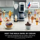 Ninja CREAMi NC701UK Swirl Machine à crème glacée avec 2 bacs 13 fonctions pour faire de la crème glacée, du gelato, du sorbet, des milkshakes et plus encore, option de mélange, argent platine - 3