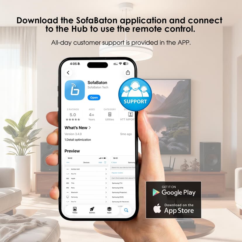 SofaBaton X2 Télécommande Universelle avec hub et Station de Recharge, écran Tactile, Commande Personnalisable à Un Seul Bouton, contrôlez jusqu'à 60 appareils IR/Bluetooth/Wi-FI - 7